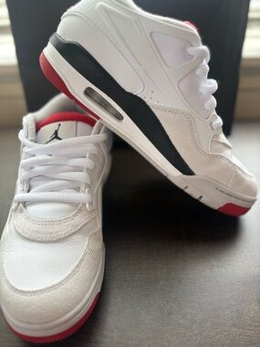Air Jordan 4RM White Black Red Low-Top Sneakers